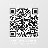 QRコード シンプル ミニマリスト ビジネス カー トラック ドア ウィンドウサイン (シート)