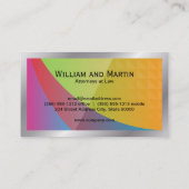 QRコード | ジオメトカラフルリ背景 名刺 (裏面)