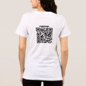 QRコード スキャン ミー 広告 Tシャツ | 知りたい？ (裏面)