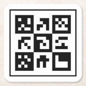 qrコード スクエアペーパーコースター (正面)