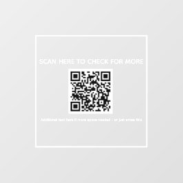 QRコード ストアフロントステッカー - スキャンしてね ウィンドウサイン