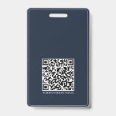 QRコード スマート連絡先 • ブルー ビジネスID バッジ (裏面)