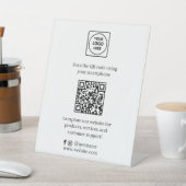 QRコード ソーシャルメディア | カスタム スキャンミー ビジネス 台座サイン (インサイチュ)