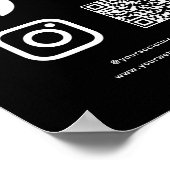 QRコード ソーシャルメディア フォロー スキャン 私たちとつながる ポスター (角)