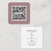 QRコード – ソーシャルメディア – モダンシンプル-プロフェッショナルSq スクエア名刺 (正面/裏面)