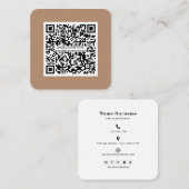 QRコード – ソーシャルメディモダンア – シンプルプロフェッショナルSq スクエア名刺 (正面/裏面)