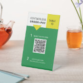 QRコード タッチレス デジタル メニュー スタンド看板 台座サイン (インサイチュ)