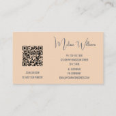 QRコード |テラコッタブルーの水彩背景 名刺 (裏面)