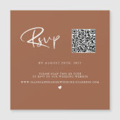QRコード テラコッタ 写真 RSVP カード (正面)
