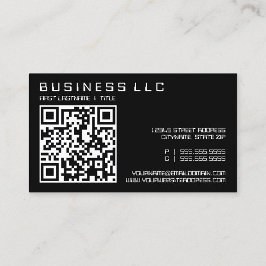 QRコード（デジタル読み出し） 名刺 (裏面)