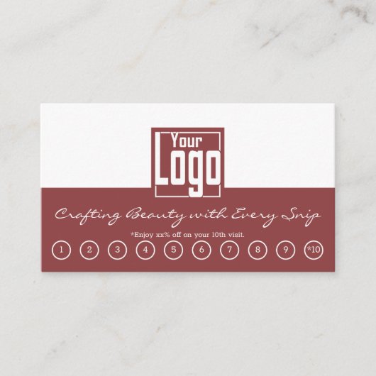 QRコード デュアルカラーデザイン 美容室 ロイヤリティカード (正面)