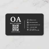 QRコード ネイルスペシャリスト アーティスト 名刺 (裏面)