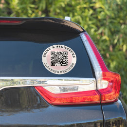 QRコード ハウスクリーニングサービス ビジネス用 カー ビニール デカール