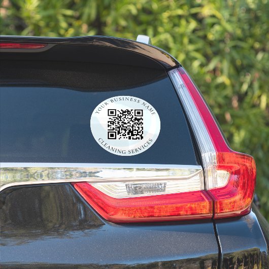 QRコード ハウスクリーニング サービス ビジネス 車 ステッカー シール (車体側面)