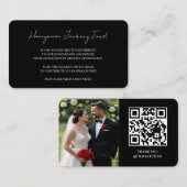 QRコード ハニームーンファンド ウェディングレジストリーカード エンクロージャーカード (正面/裏面)