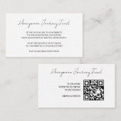 QRコード ハニームーンファンド 結婚祝いカード エンクロージャーカード (正面/裏面)