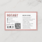 QRコード | バラモダン金ゴールド移動公証人公共 名刺 (裏面)