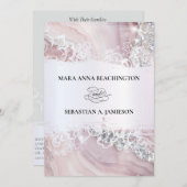 *~* QRコード パステルアゲート 結婚式招待状 返信 AR2 招待状 (正面/裏面)