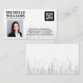 QRコード |ビジネスマン |スカイライン 名刺 (正面/裏面)