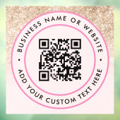 QRコード | ビジネスミニマルスキャナブルラウンド ウィンドウサイン (シート3)