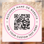 QRコード | ビジネスミニマルスキャナブルラウンド ウィンドウサイン (シート2)