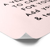 QRコード |ビジネスロゴプロフェッショナルシンプルピンク ポスター (角)