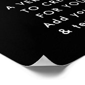 QRコード |ビジネスロゴプロフェッショナルシンプルブラック ポスター (角)