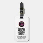 QRコード | ビジネスロゴプロフェッショナル モダン ラゲッジタグ (正面縦)