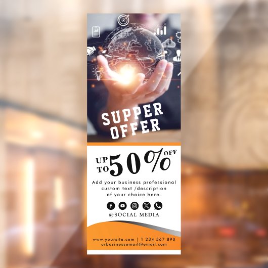 QRコード | ビジネスロゴ ウィンドウサイン (シート2)