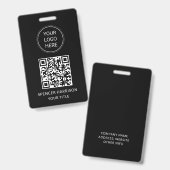 QRコード ビジネスロゴ ビジネスイベント バッジ (正面&裏面)
