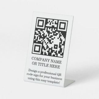 QRコード ビジネス用卓上ペデスタルDIYサイン 台座サイン