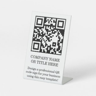 QRコード ビジネス用卓上ペデスタルDIYサイン 台座サイン