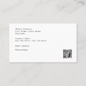 QRコード・ビジネス・カードを使用した政治キャンペーン 名刺 (裏面)