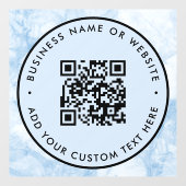 QRコード | ビジネス ミニマル スキャナブル ラウンド ウィンドウサイン (シート)
