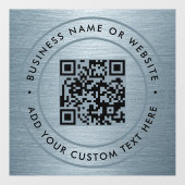 QRコード | ビジネス ミニマル スキャナブル ラウンド ウィンドウサイン (シート)
