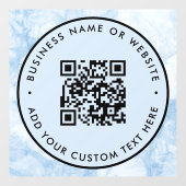 QRコード | ビジネス ミニマル スキャン可能 ラウンド ウィンドウサイン (シート)