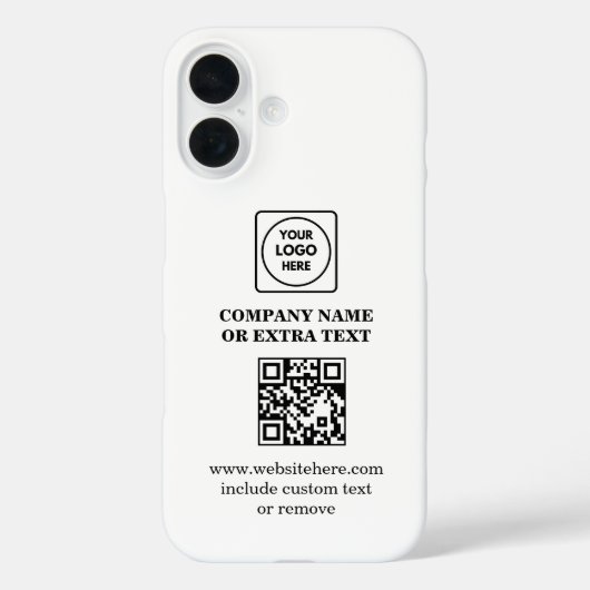 QRコード ビジネス ロゴ ミニマリスト iPhoneケース Case-Mate iPhoneケース (裏面)