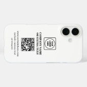 QRコード ビジネス ロゴ ミニマリスト iPhoneケース Case-Mate iPhoneケース (裏面 (横))