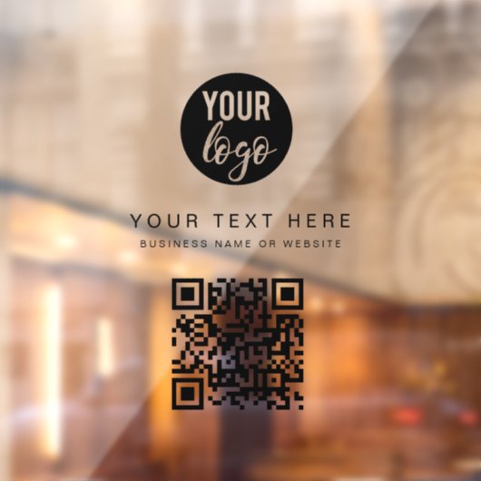 QRコード ビジネス ロゴ ミニマル コーポレート ウィンドウサイン (シート2)