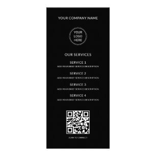 QRコード ビジネス ロゴ モダン プロフェッショナル ブラック ラックカード