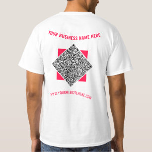 QRコード ビジネスTシャツ カスタムテキストとカラー Tシャツ