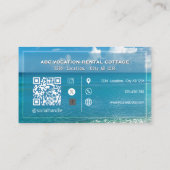 QRコード ビーチ エレガント スパ 旅行 ビジネスカード (裏面)