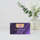 QRコード&ピンクグリッターバルーンパーティープランナー 名刺 (スタンド正面)