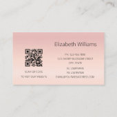 QRコード |ピンク赤面グラデーション 名刺 (裏面)