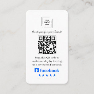 QRコード フェイスブックレビュー 顧客フィードバック スタイル 名刺