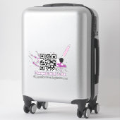 QRコード フェイスペイント 名前 車 ステッカー シール (スーツケース)