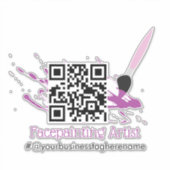 QRコード フェイスペイント 名前 車 ステッカー シール (正面)