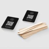 QRコード |ブラックビジネスロゴプロフェッショナル ハンドファン (組立なし)