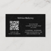 QRコード |ブルーウォーターカラーボホフローラ 名刺 (裏面)