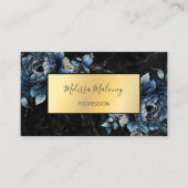 QRコード |ブルーウォーターカラーボホフローラ 名刺 (正面)